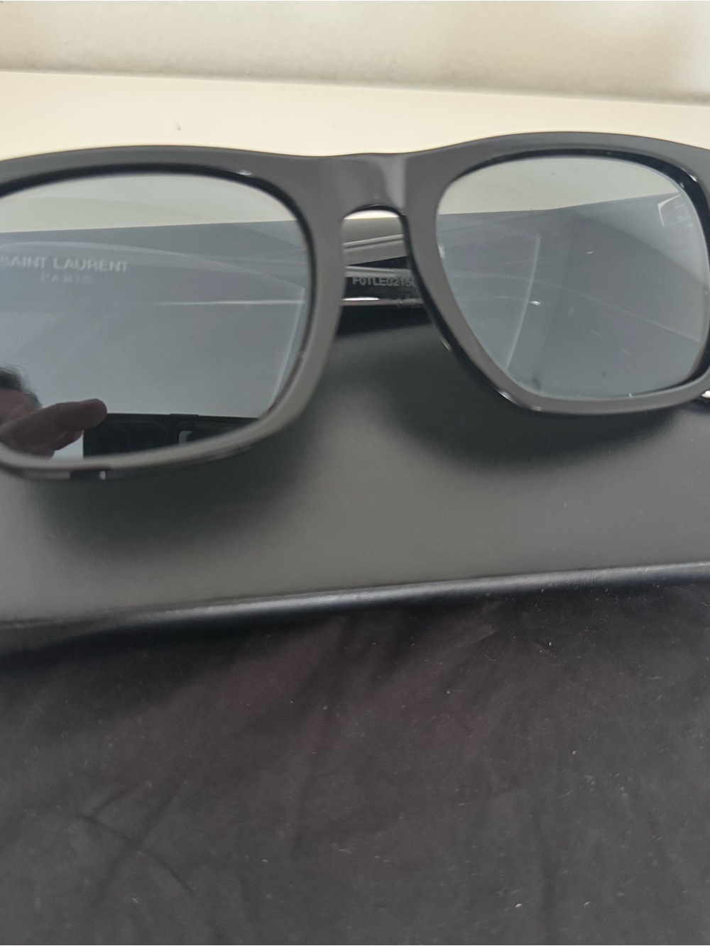 Saint Laurent Black Rectangular Sunglasses